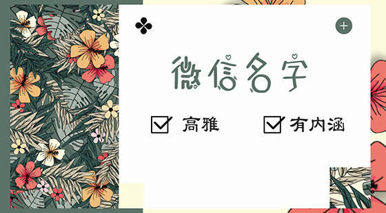 <b>高雅有内涵的微信名字</b>