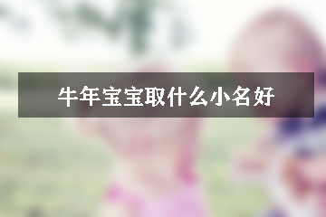 牛年宝宝取什么小名好