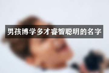 男孩博学多才睿智聪明的名字