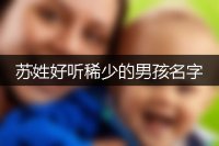 苏姓好听稀少的男孩名字