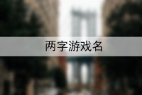 两字游戏名