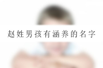 赵姓男孩有涵养的名字