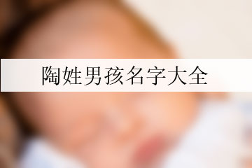 陶姓男孩名字大全