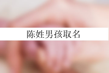 陈姓男孩取名