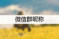 微信群昵称