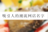 吸引人的潮流网店名字