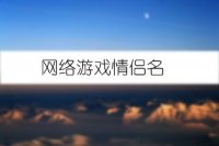 网络游戏情侣名