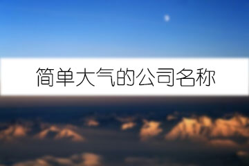 简单大气的公司名称