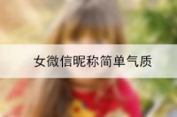 女微信昵称简单气质