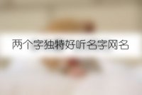 两个字独特好听名字网名