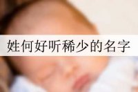 姓何好听稀少的名字