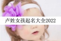 卢姓女孩起名大全2022