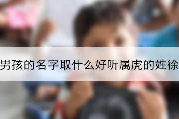 男孩的名字取什么好听属虎的姓徐