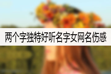 两个字独特好听名字女网名伤感