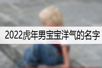 2022虎年男宝宝洋气的名字