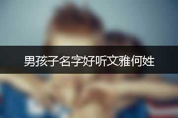 男孩子名字好听文雅何姓