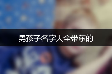 男孩子名字大全带东的