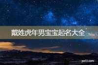 2026年男孩名字大全